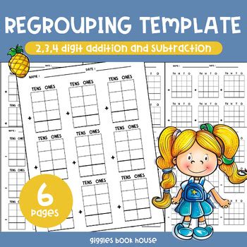 Regrouping Template For And Digit Addition Or Subtraction