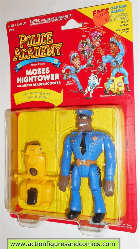 Police Academy Action Figures Moses Hightower 1988 Moc Kenner Toys