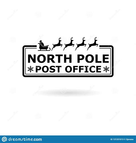 Polo Norte Muestra De La Oficina De Correos O Icono O Logotipo Negro