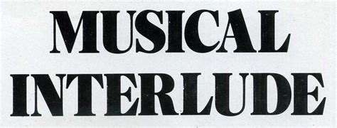 musical interlude