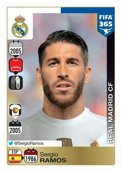 Panini 365 Gold Sticker Sergio Ramos Copa Del Mundo De Futbol