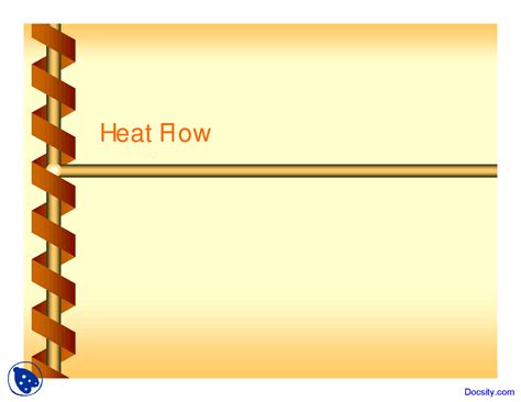 heat flow general physcis lecture  docsity