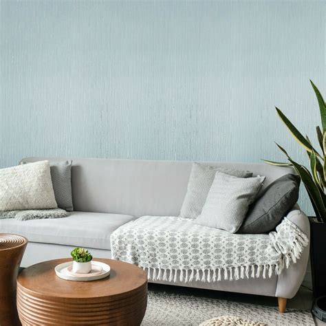 Elegant Light Blue & Silver Wallpaper for Modern Interiors
