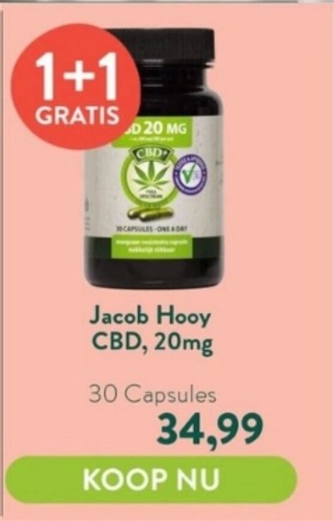 Jacob Hooy CBD 20mg 30 Capsules Aanbieding Bij Holland Barrett