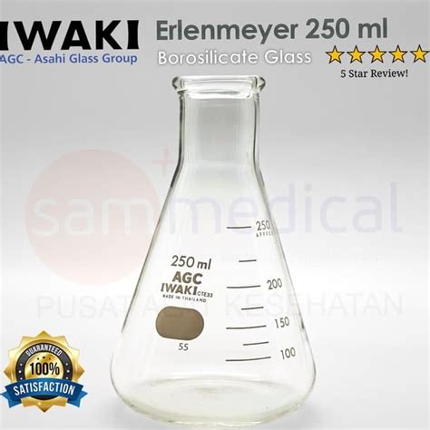 Jual Iwaki Erlenmeyer Flask Gelas Kimia Shopee Indonesia