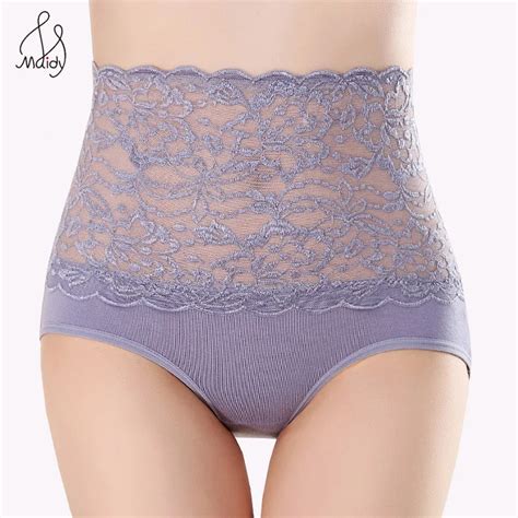 Maidy Women Transparent Panties Sexy Lace Pants Seamless High Rise For