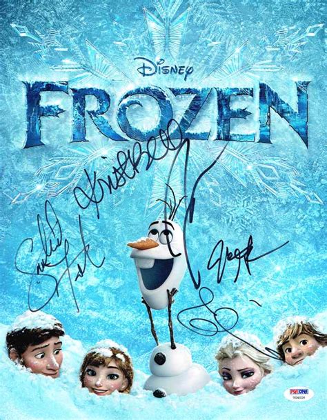 Frozen Cast Signed 11x14 Photo Certified Authentic PSA/DNA COA