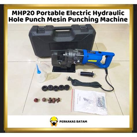 jual mhp  portable electric hydraulic hole punch mesin punching
