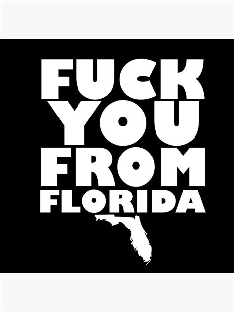 A Day To Remember Fuck You From Florida Poster For Sale By Garapankus Redbubble