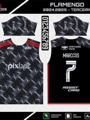 Arte Vetor Camisa Do Flamengo Terceira 2025 Compre Produtos