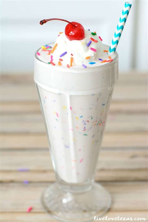 4 Ingredient Homemade Birthday Cake Milkshake Recipe