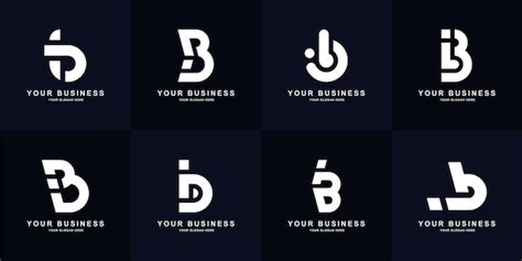 Premium Vector Collection Letter Ib Or Bi Monogram Logo Design