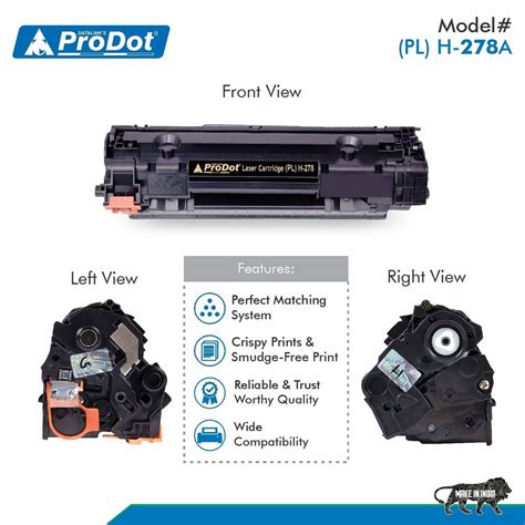 Black Prodot Plh A For Hp Ce A Canon Toner Cartridge For