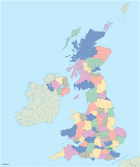 United Kingdom Vector Map Illustrator Vector Eps Maps Eps Illustrator