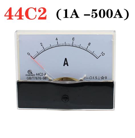 44c2 A 500ma 1a 2a 3a 5a 10a 15a 20a 30a 50a 100a Class 15 Accuracy Dc 0 5a Analog Panel Meter