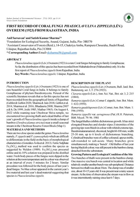 PDF FIRST RECORD OF CORAL FUNGI PHAEOCLAVULINA ZIPPELII LÉV