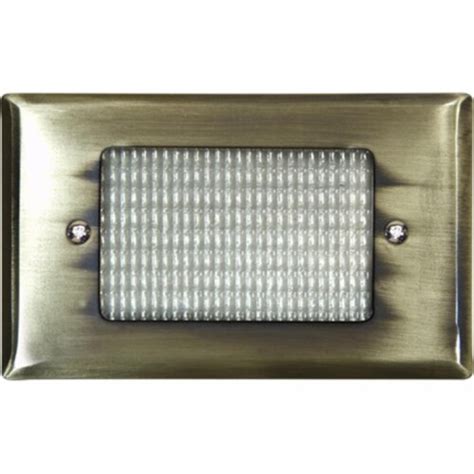 Dabmar Lighting Lv618 Abs Brass Recessed Open Face Brick Step And Wall Light Antique Brass 1