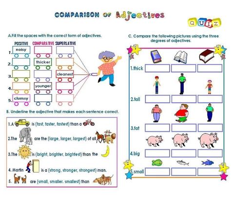 Comparison Of Adjectives Exercises