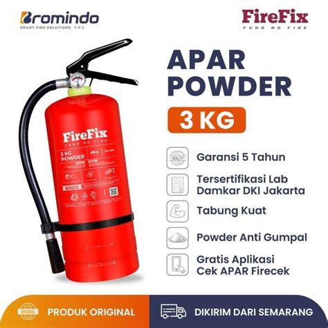 Jual Tabung APAR Kebakaran Alat Pemadam Api Ringan Powder 3 KG Firefix