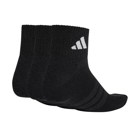 Meia Adidas Cano Médio - Meia Adidas Cano Médio Cushioned Ankle 3 Pares - Preto | Netshoes