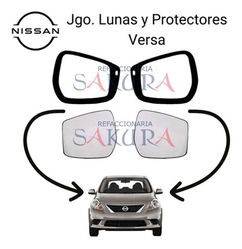 Kit Lunas Y Protectores Espejos Laterales Versa Nissan Env O Gratis