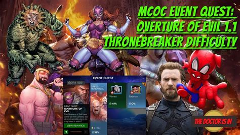 Mcoc Thronebreaker Difficulty Overture Of Evil Event Quest Burden