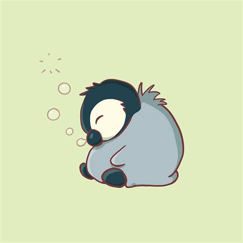 Sleepy baby penguin by Syllie on DeviantArt