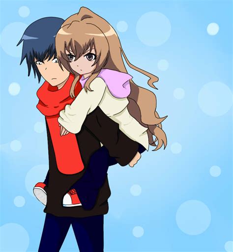 Toradora. Taiga and ryuuji by BitterHappiness on DeviantArt