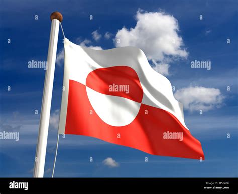 Greenland Flag With Clipping Path Stock Photo Alamy