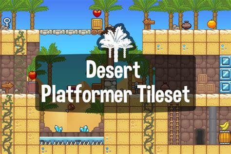 Beach Area Platformer 2d Tileset