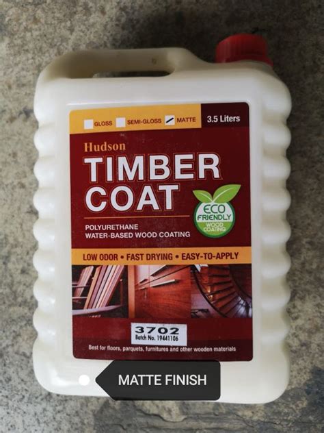 Timbercoat Poly Urethane Matte Finish Water Based Wood Coating 3 5 Kg