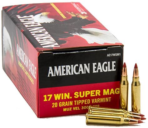 Federal American Eagle 17 WSM 20GR Tipped Varmint 50Rds