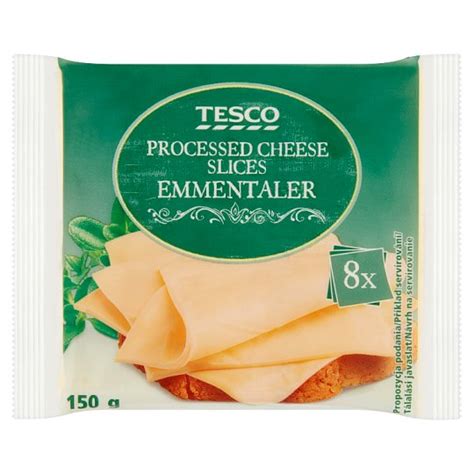 Tesco Processed Cheese Sliced With Emmentaler Pcs G Tesco Groceries