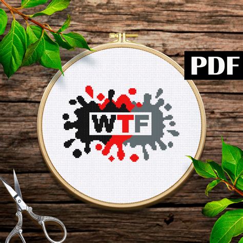 WTF Pattern Fuck You Cross Stitch Pattern Funny Sayings PDF Etsy