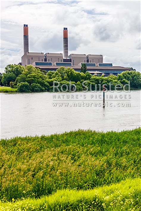 Huntly Power Station Over The Waikato River Coal Fired Power Station