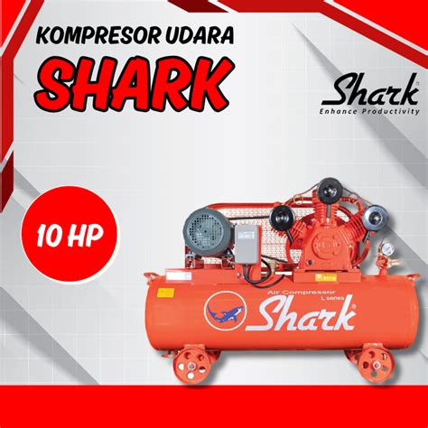 Jual Kompresor Listrik 10 Pk 8 Bar Shark Dinamo 10 Hp Shopee Indonesia