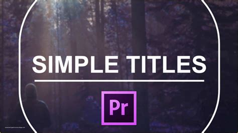 Free Premiere Pro Templates Of Simple Titles for Premiere Pro ...