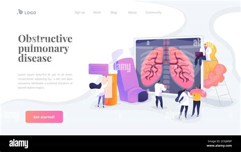 Chronic Obstructive Pulmonary Disease Landing Page Concept Stock Vector