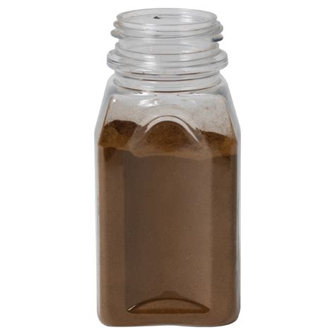 Oz Clear Pet Oblong Spice Jar With Neck Cap Sold