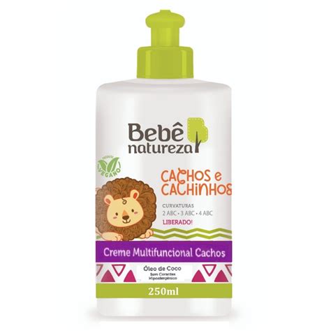 Creme Para Pentear Bebe - Bebê Natureza Creme Para Pentear Cachinhos 250ml - Grupo Beleza
