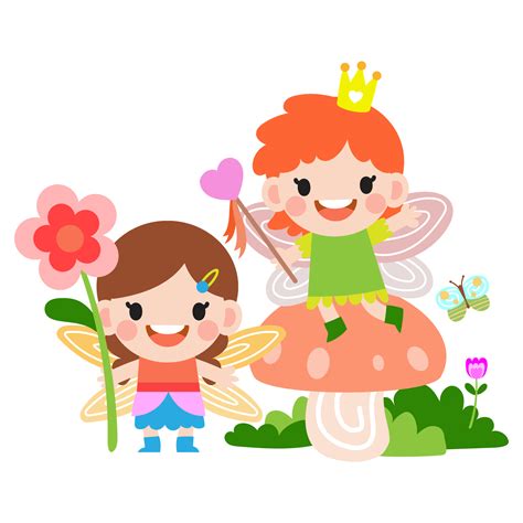 little fairy clipart, Cute beautiful little winged fairies 34468093 PNG