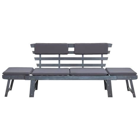 Dbaiyi Ddis Banc De Jardin Avec Coussins En Cm Gris Bois D