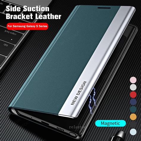 Magnetic Flip Cover Leather For Samsung Galaxy S 24 23 S24 S23 Ultra Plus Fe S23ultra S24ultra