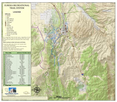 Eureka Trail System Map By The Great Basin Institute Avenza Maps