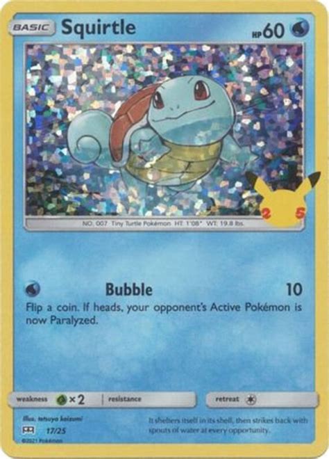 Squirtle 1725 25th Anniversary Holo Promo Mcdonalds 25th Etsy