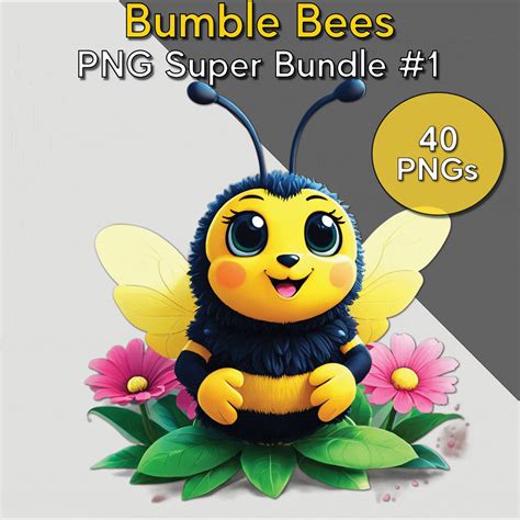 Bumble Bees PNG Bundle #1 - Instantly Download Your Sublimation