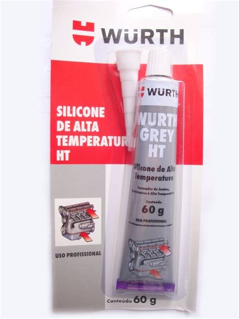 Cola Silicone Alta Temperatura Original Wurth Todas As Cores R 68 00