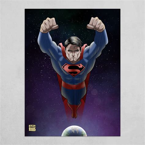 DJW Art - Superman Flies