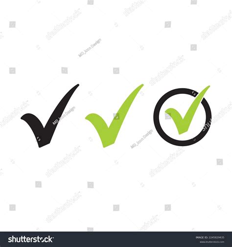 Green Check Mark Icon Symbol Stock Vector (Royalty Free) 2245829435 | Shutterstock