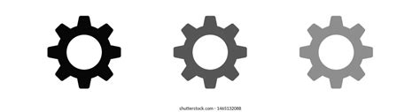 Cogwheel Vector Set Symbols Black On Stock Vector Royalty Free